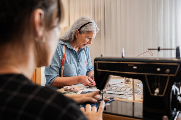 istock Senior woman working on an atelier 2149813273