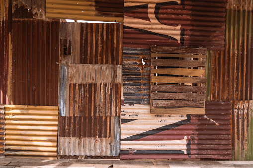 Wooden, Backgrounds, Pattern, Galvanized, Rusty, Roof, Aluminum, Textured, Old, Exterior