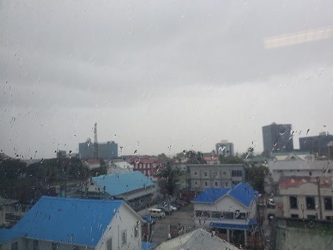 Raining in Georgetown Guyana