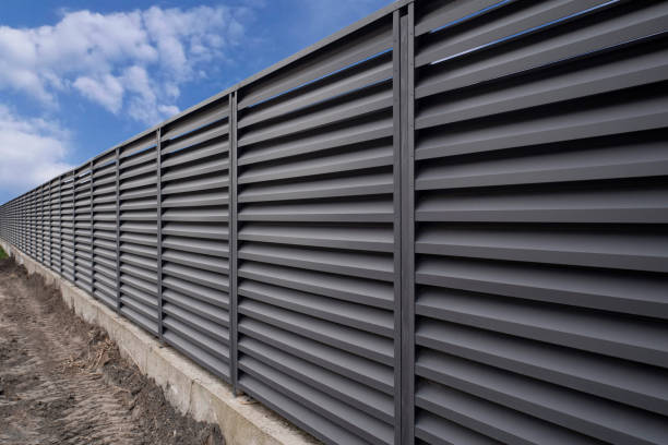 istock Modern metal fence with shutters 2149824450