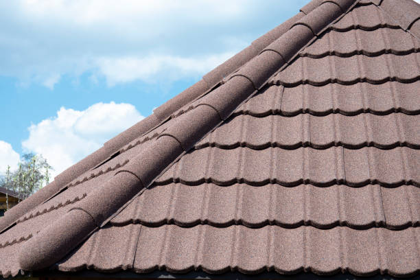 istock Composite roof tile on house against blue sky 2149824468