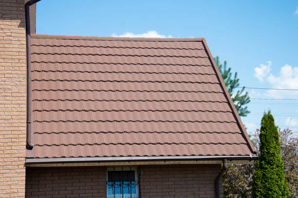 istock Composite roof tile on house against blue sky 2149824488