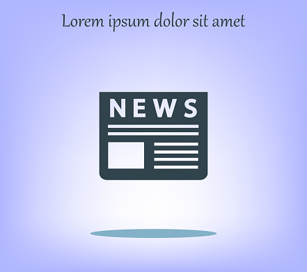 Flat icon of news