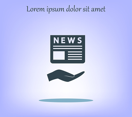 Flat icon of news
