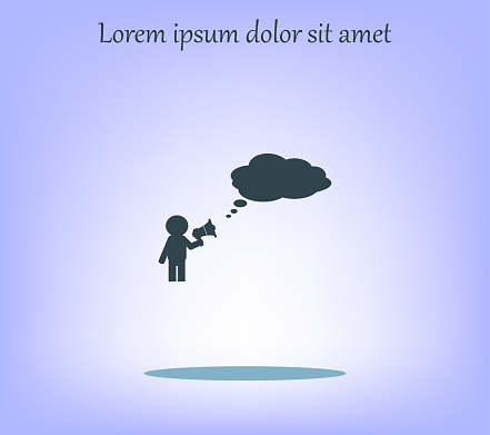 comic speech bubbles icon, vector illustration. Flat design style
