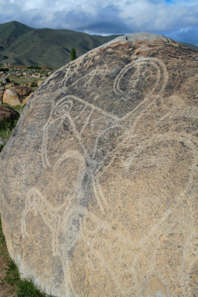 istock Ancient stone carvings at Cholpon Ata 2149827957