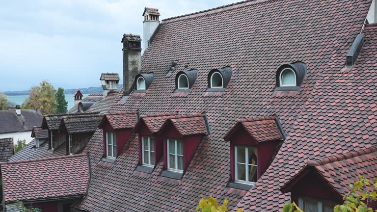 The Houses Of Murten Altstadt In Murten, Switzerland