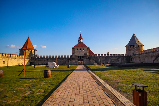 Transnistria, Bendery - March 17, 2024: Bendery Fortress is an architectural monument of the 16th century. Located on the right bank of the Dniester River