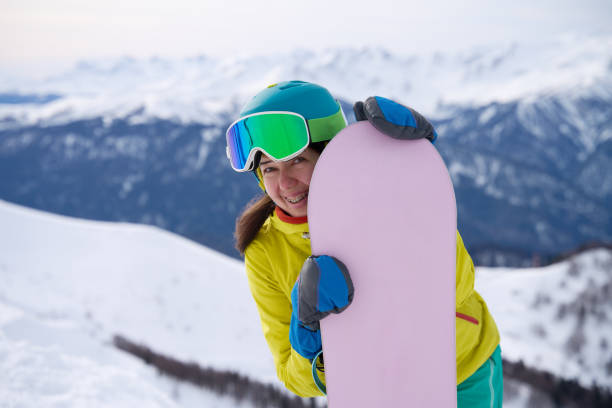 istock Joyful Snowboarder in Winter Mountain Landscape 2149834205