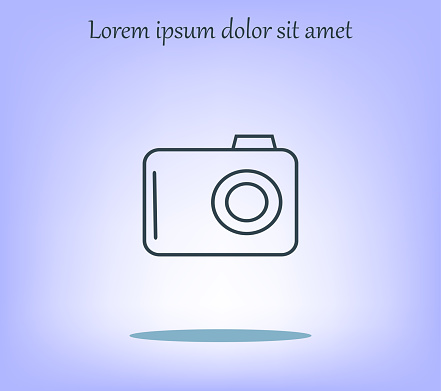 Photo camera icon. Photography. Flat design.