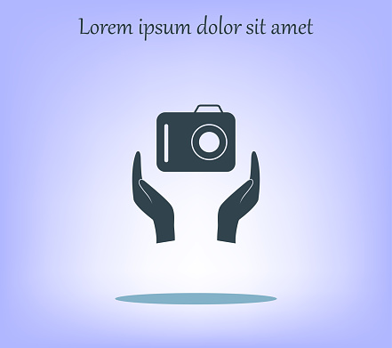 Photo camera icon. Photography. Flat design.