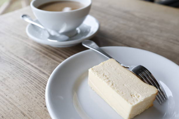 Cafe au lait and cheese terrine.