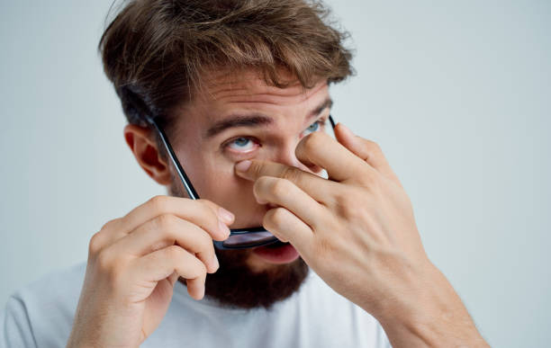 istock man wearing glasses health problems vision myopia treatment 2149838389