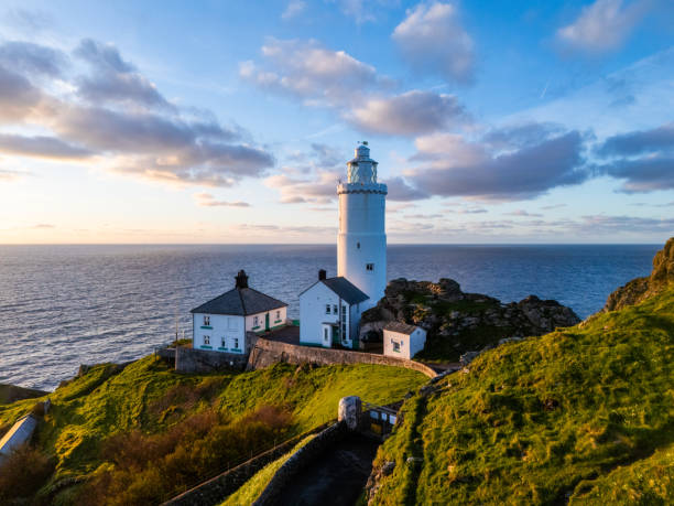 istock Drone view of Start Point Lighthouse, Devon, England, UK 2149843094