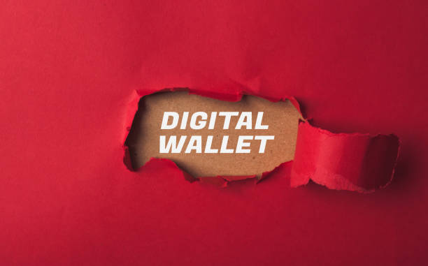 istock A red background with a hole in it and the words digital wallet written on it 2149843998