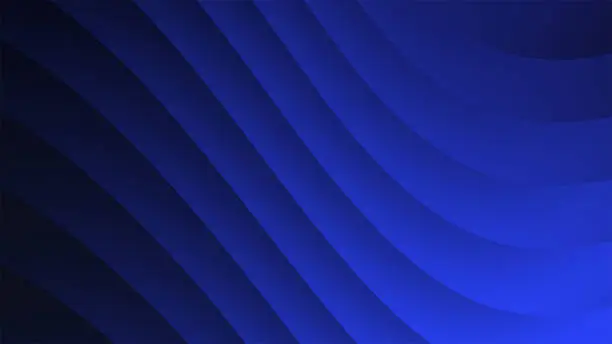Abstract black-blue gradient lines: Thick flowing plastic stripes in a digitally animated 2D graphic gradient. ideal for modern, simple screensavers with a clean digital concept Abstract black-blue gradient lines: Thick flowing plastic stripes in a digitally animated 2D graphic gradient. ideal for modern, simple screensavers with a clean digital concept