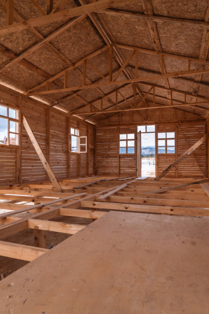 istock Wooden shack house construction 2149845423
