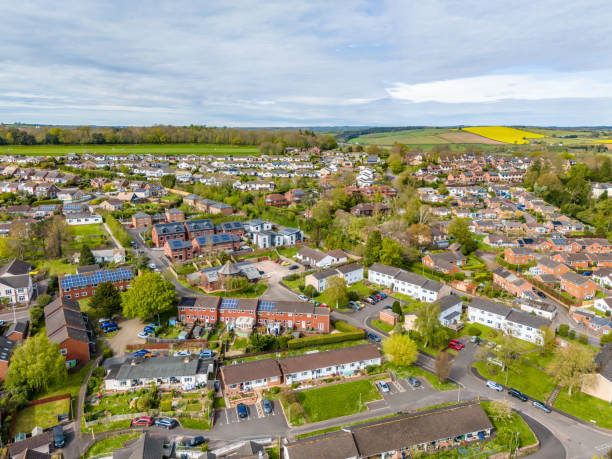 istock Aerial view over Crediton 2149845855