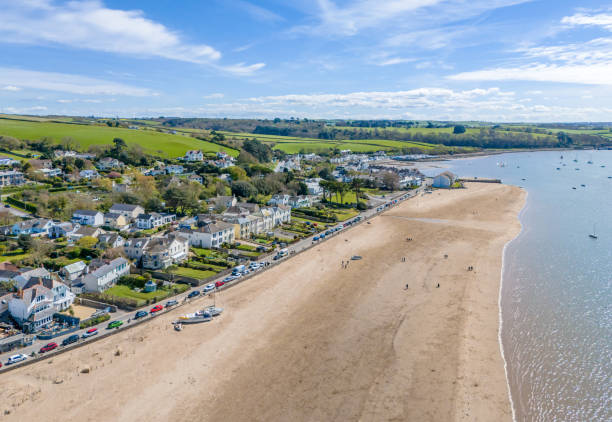 istock Aerial view of Instow beach 2149846000
