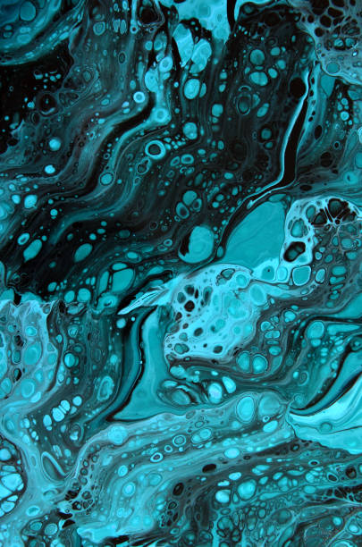 istock abstract art background in bright green-blue tones with a marine theme 2149849600