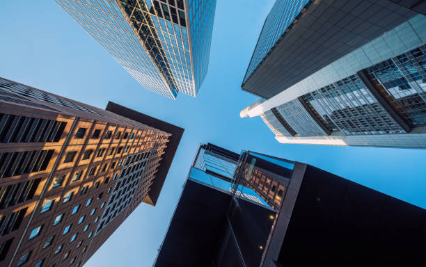 istock Modern Skyscrapers Glistening in the Bright Sunlight 2149850206