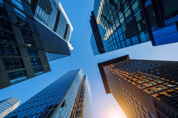 istock Modern Skyscrapers Glistening in the Bright Sunlight 2149850222
