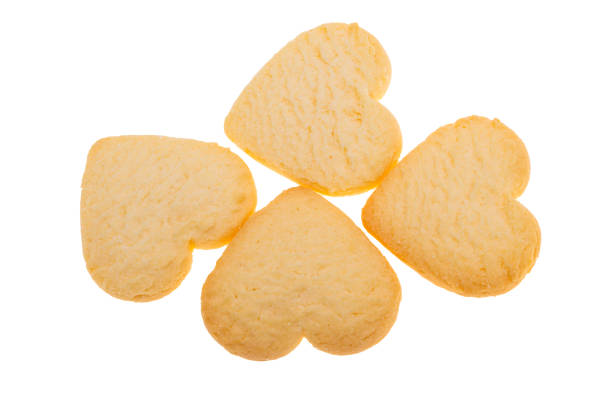 butter cookies isolated on white background