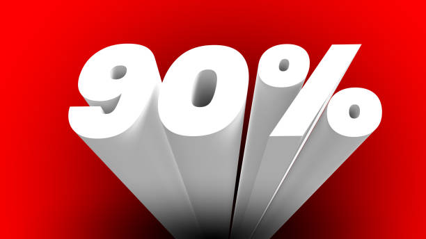 90 percent sign.