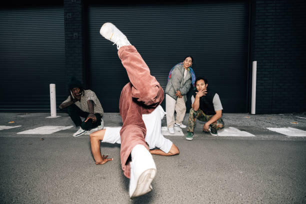 istock Guys practicing breakdance in the street 2149854406