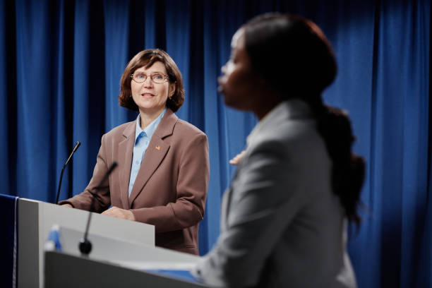 istock Pre-election debating of two opponents 2149857031