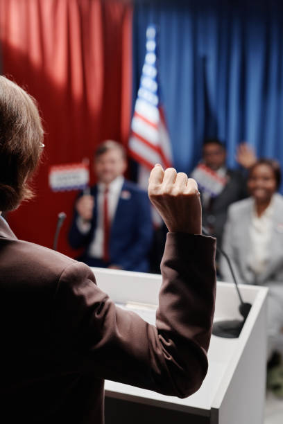 istock Politician making convincing gesture 2149857052
