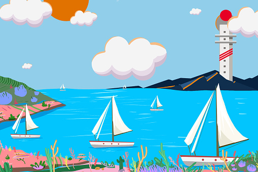 One idyllic vacation by the sea with the sailing team on a beautiful island