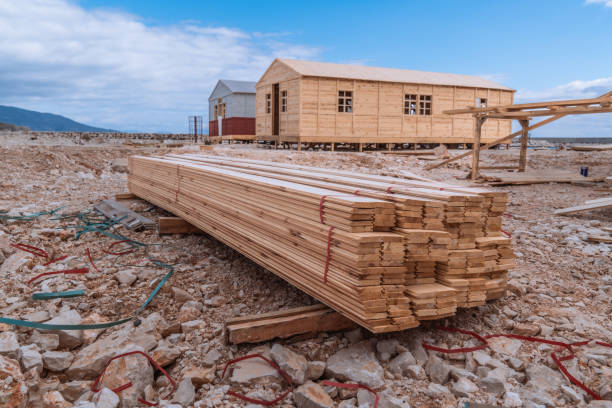 Wood, Balance, Flooring, Exterior, Construction Industry, Lumber, Architectural Column, Pattern, Modern, Window, Worker