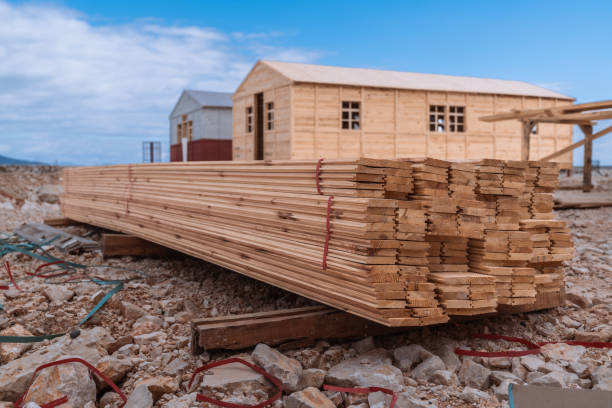 Wood, Balance, Flooring, Exterior, Construction Industry, Lumber, Architectural Column, Pattern, Modern, Window, Worker