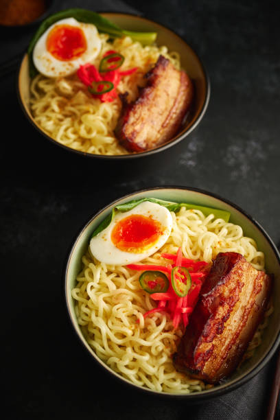 istock Spicy Beef Ramen Noodles with Boiled Egg 2149866025