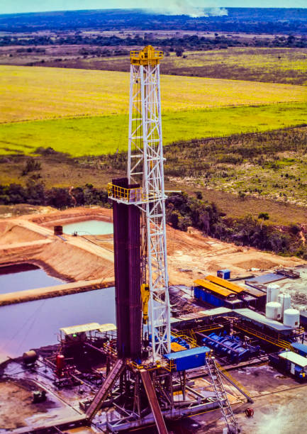istock Oil drill aerial view 2149866806
