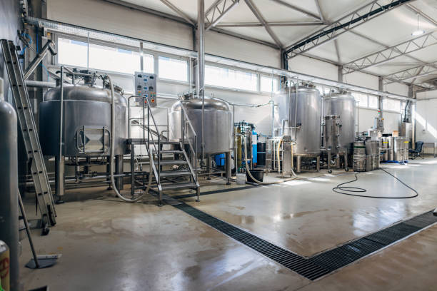 istock Craft beer brewing equipment in brewery 2149868542