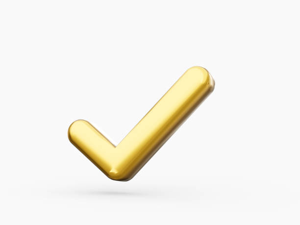 istock 3d Golden Shiny Check Mark Symbol Icon Isolated On White Background 3d Illustration 2149869016