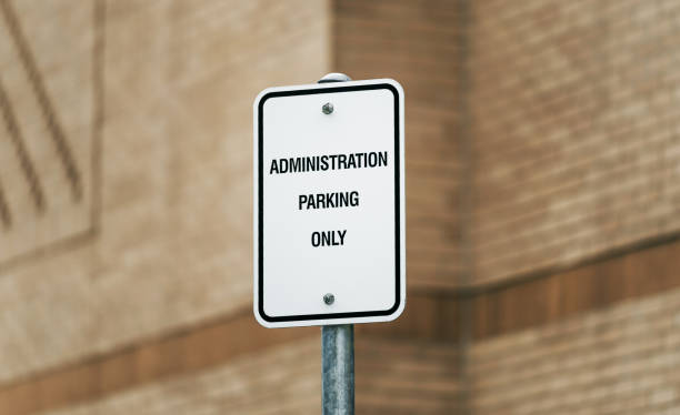 istock Administration parking only, traffic sign in Vancouver 2149869409