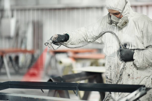 istock Paint job at a factory facility. 2149871135