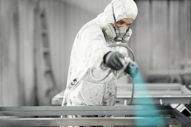 istock Paint job at a factory facility. 2149871139