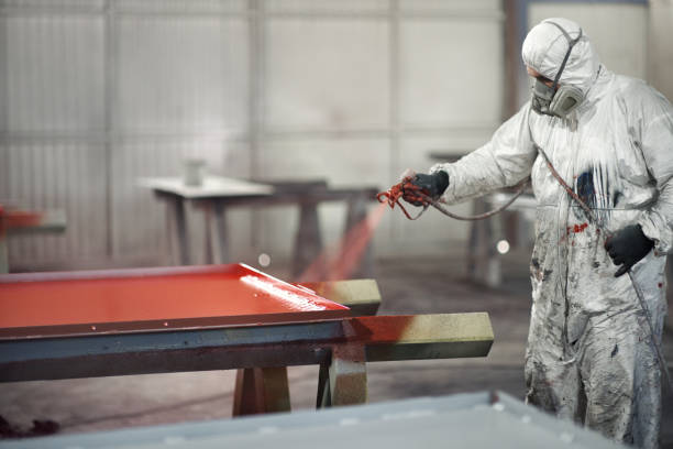 istock Paint job at a factory facility. 2149871193