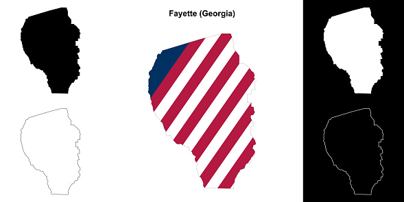 Fayette County (Georgia) outline map set
