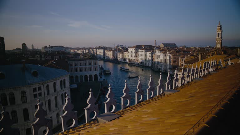 Venetian Canal from Rooftop View