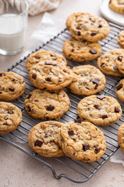 istock Chocolate chip cookies with chocolate chunks and caramel chips 2149878706