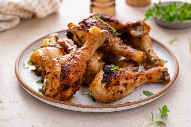 istock Roasted chicken drumsticks with ranch and fresh herbs 2149878715