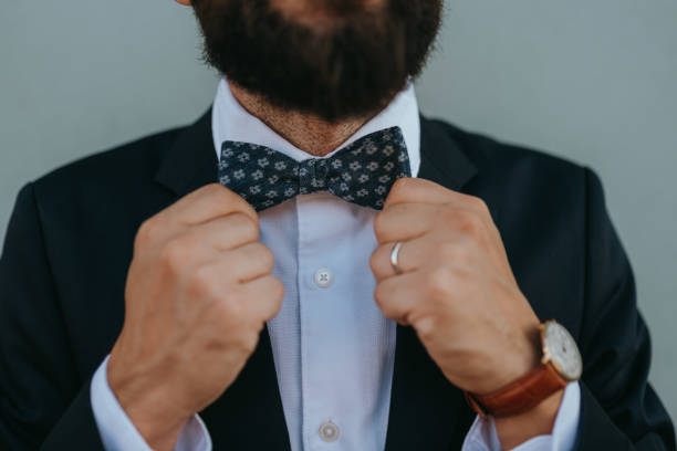 istock Guy is getting dressed for a business meeting. 2149884415