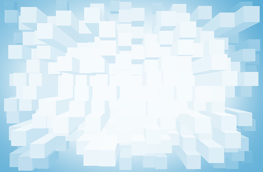 Abstract blocks background in blue colors.