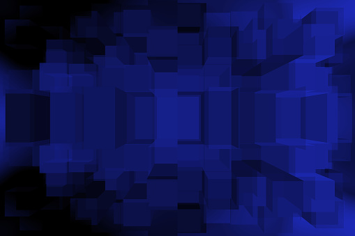 Abstract blocks background in blue colors.