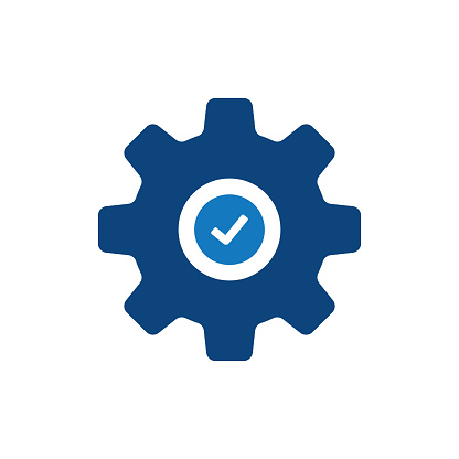 Cogwheel. Solid icon that can be applied anywhere, simple, pixel perfect and modern style.